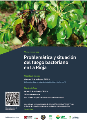 cartel charlas fuego bacteriano