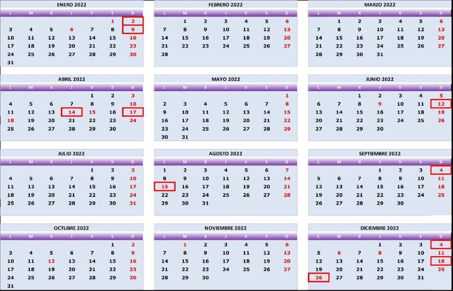CALENDARIO