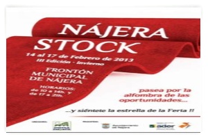 Cartel Feria Nájera Stock