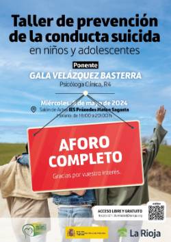 Aforo completo Taller prevención conducta suicida