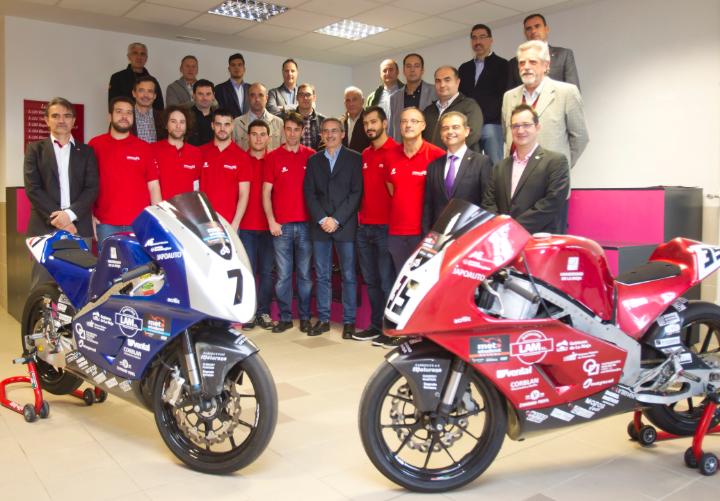 Herreros participa en el acto de reconocimiento al equipo Unirioja Motostudent, Premio a la Mejor Innovación a la moto eléctrica en el IV Certamen Internacional Motostudent