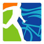 logo triatlon atleta corriendo