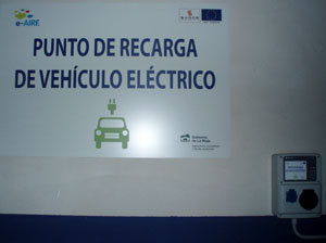 punto de carga de vehículo eléctrico