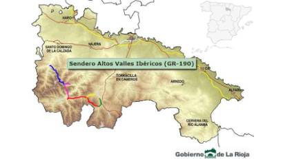 mapa del recorrido del GR 190 - la rioja. Este enlace se abrirá en una ventana nueva