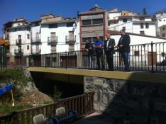 Visita al puente de Munillas tras las obras de reparación.