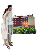 chicos viendo una vivienda